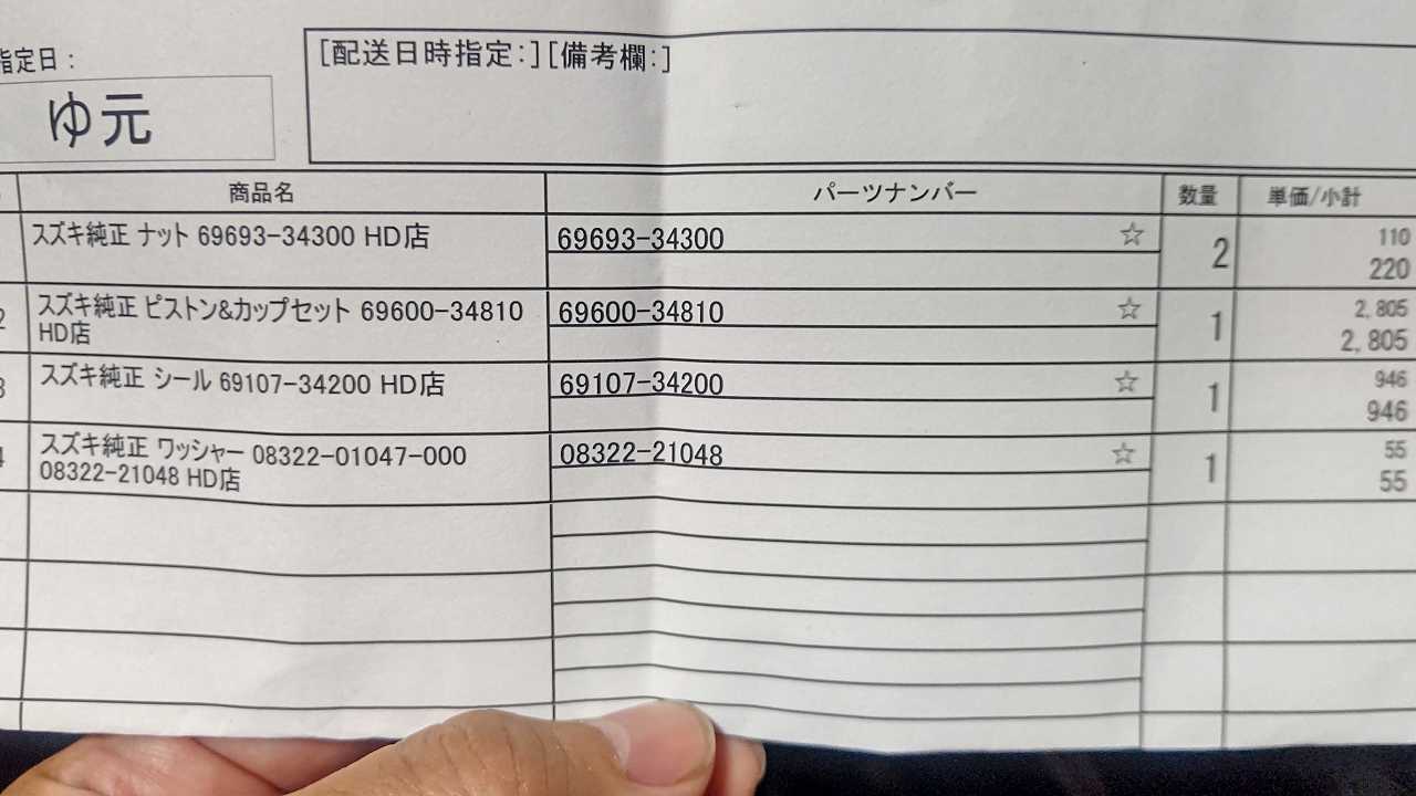 ヒロチーさんから、Γのリヤブレーキ周りの部品、届きました。#RG250Γ #HB | HIRO.F's Scrawl - 楽天ブログ